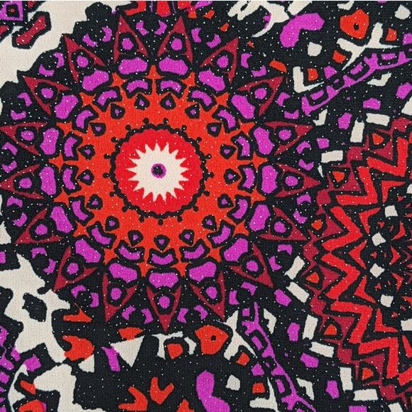 2+ Yards Sparkly Medallion Vintage Stretchy Dance Jersey Fabric from South Korea - Picture 2 of 10